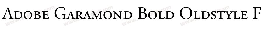 Adobe Garamond Bold Oldstyle Figures字体转换